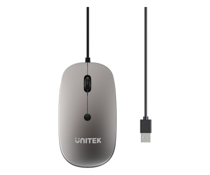 Myszka przewodowa Unitek Przewodowa mysz optyczna biurowa SlimTrack